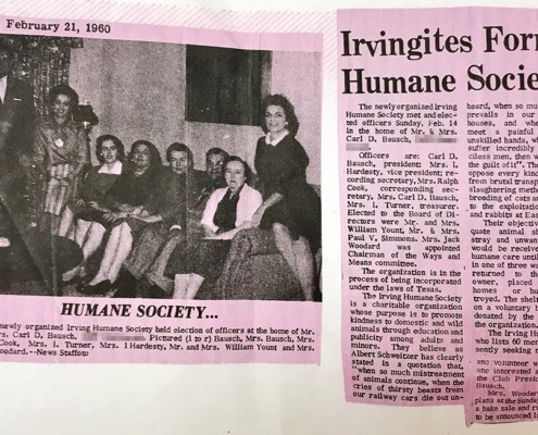 Irvingites Form Humane Society